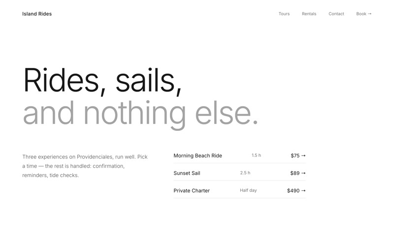 Minimal design preview